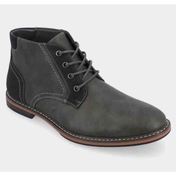 Vance Co. Men\'s Franco Plain Toe Chukka Boot, Charcoal, Size 8 main image 6